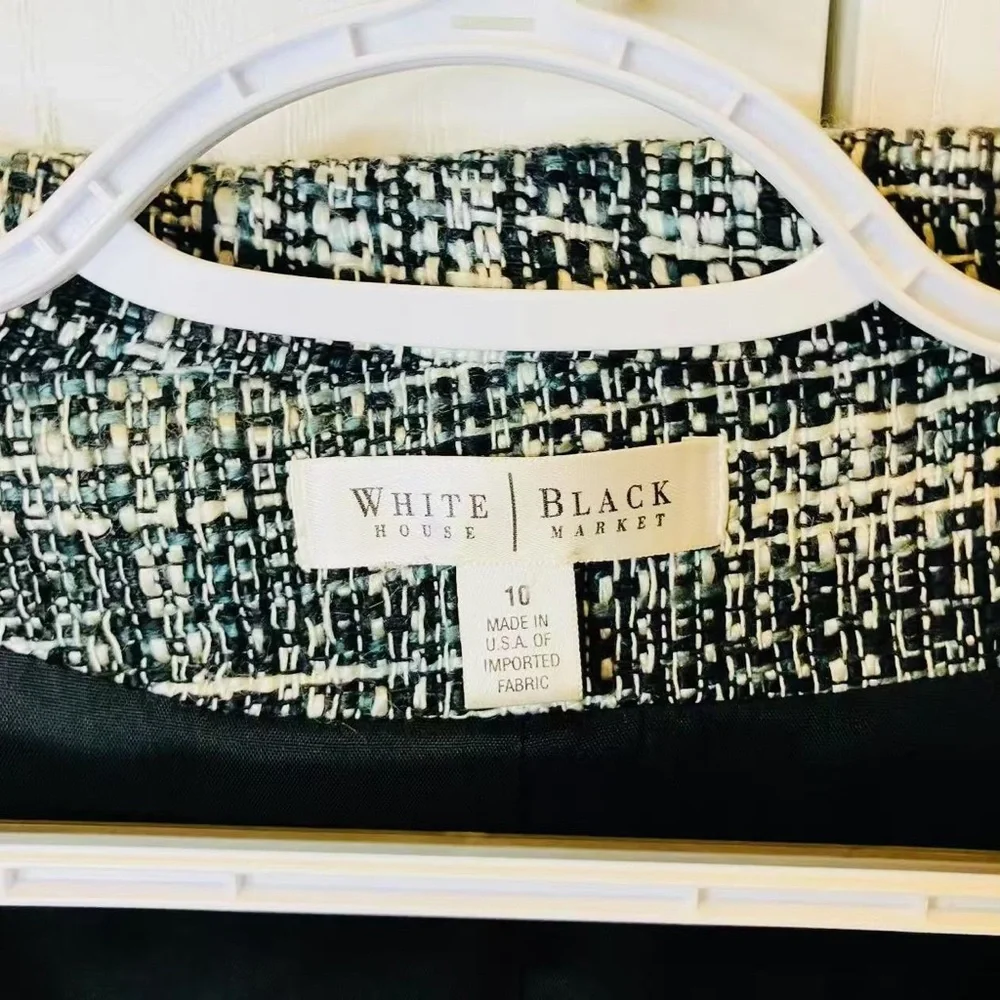 White house black market Tweed jacket Women‘s Size10 - Picture 2 of 4